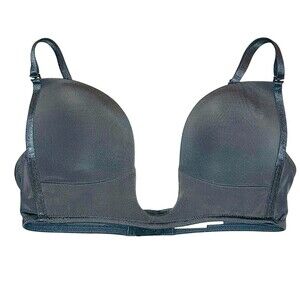 Victoria's Secret Plunge Push Up Bra Womens 34D Black Underwire Padded